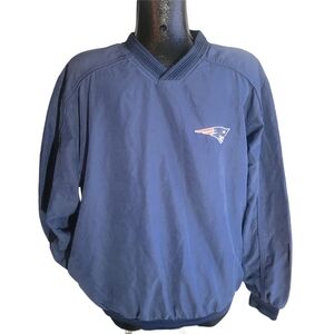 NFL Blue Pullover New England Patriots Light Windbreaker Jacket L